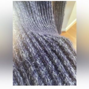 The Elder Statesman 100% Cashmere Thick Wrap Scarf Purple Unisex